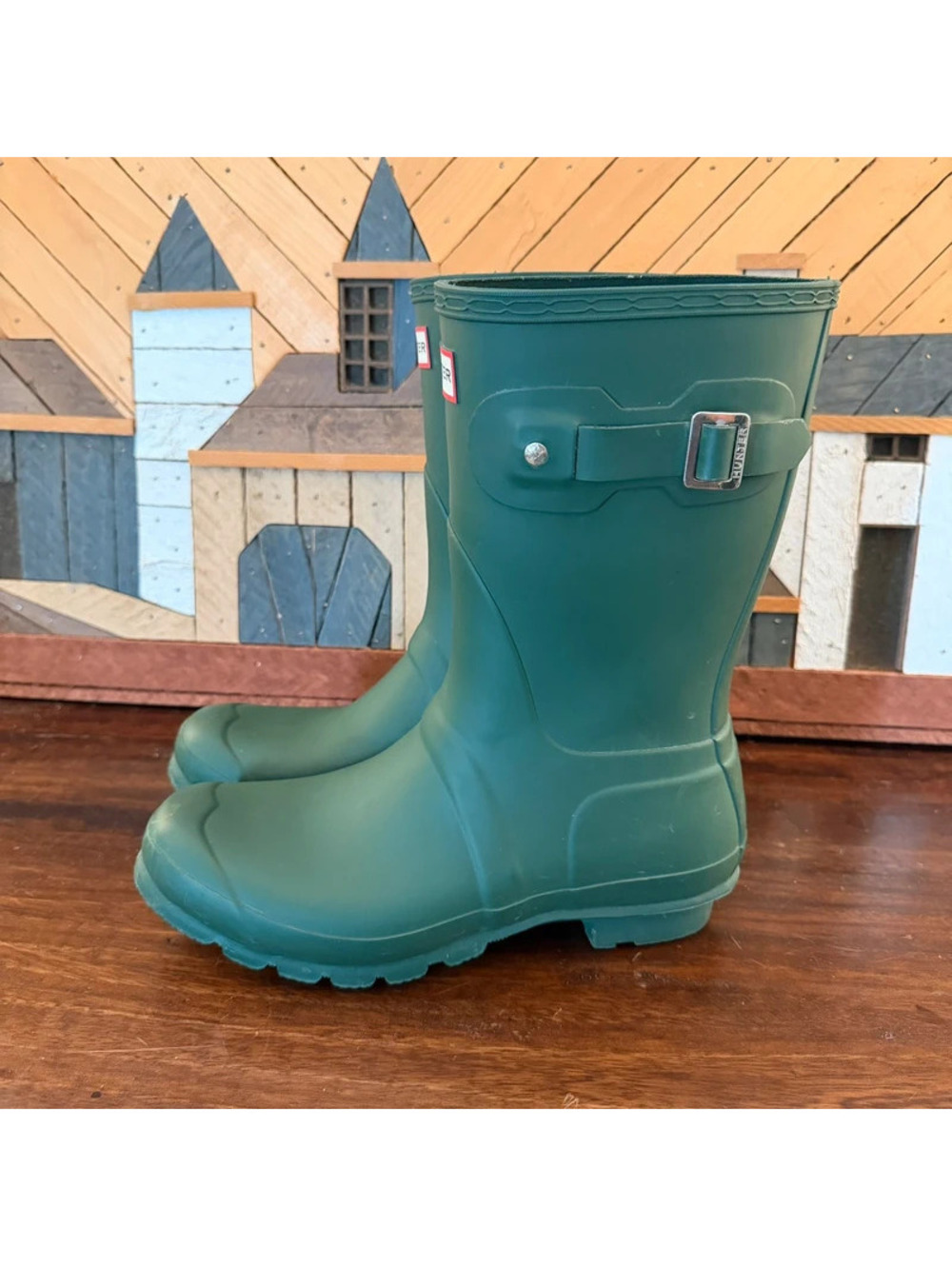 Hunter Original Short Waterproof Rain Boots Hunter Green Size W10/M9